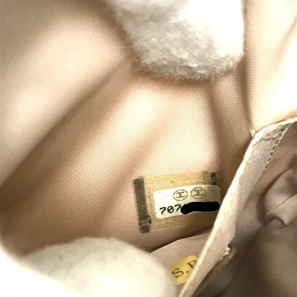 CHANEL CC Mark New travel line Pochette Pouch Canvas Beige - Picture 6 of 9